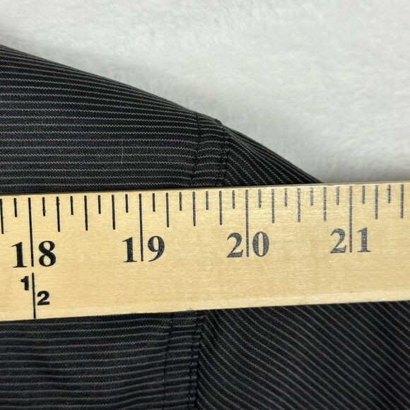 Michael Brandon Shirt Men’s Large Short Sleeve Button Down Black‎ Stripped Shirt - Picture 7 of 12